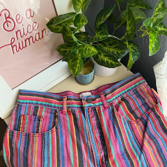 Denim Republic Pants - Vintage Striped Shorts